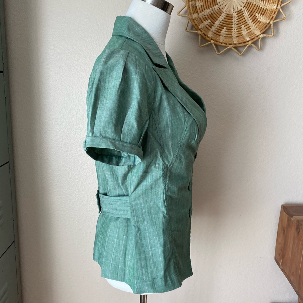 Lulumari Buttonfront Green Top - image 6